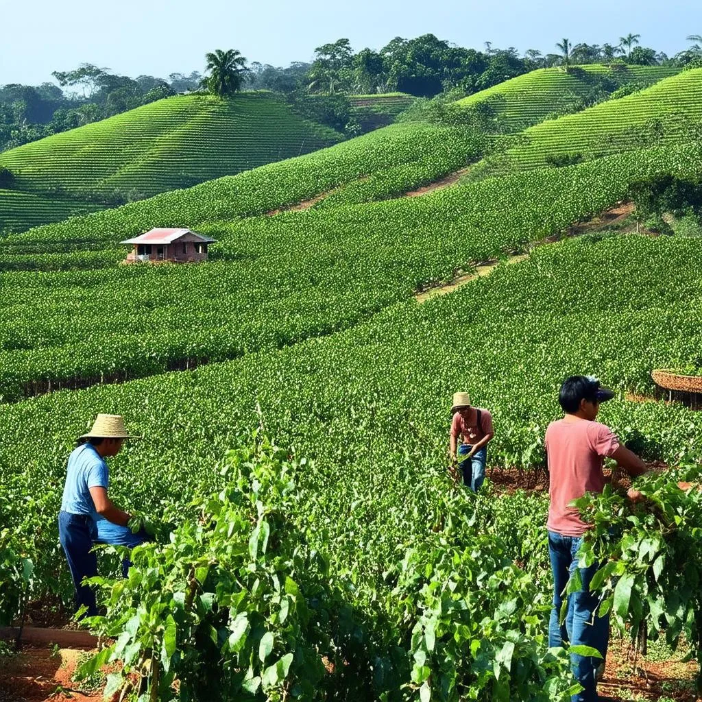 Coffee plantation in Dak Lak