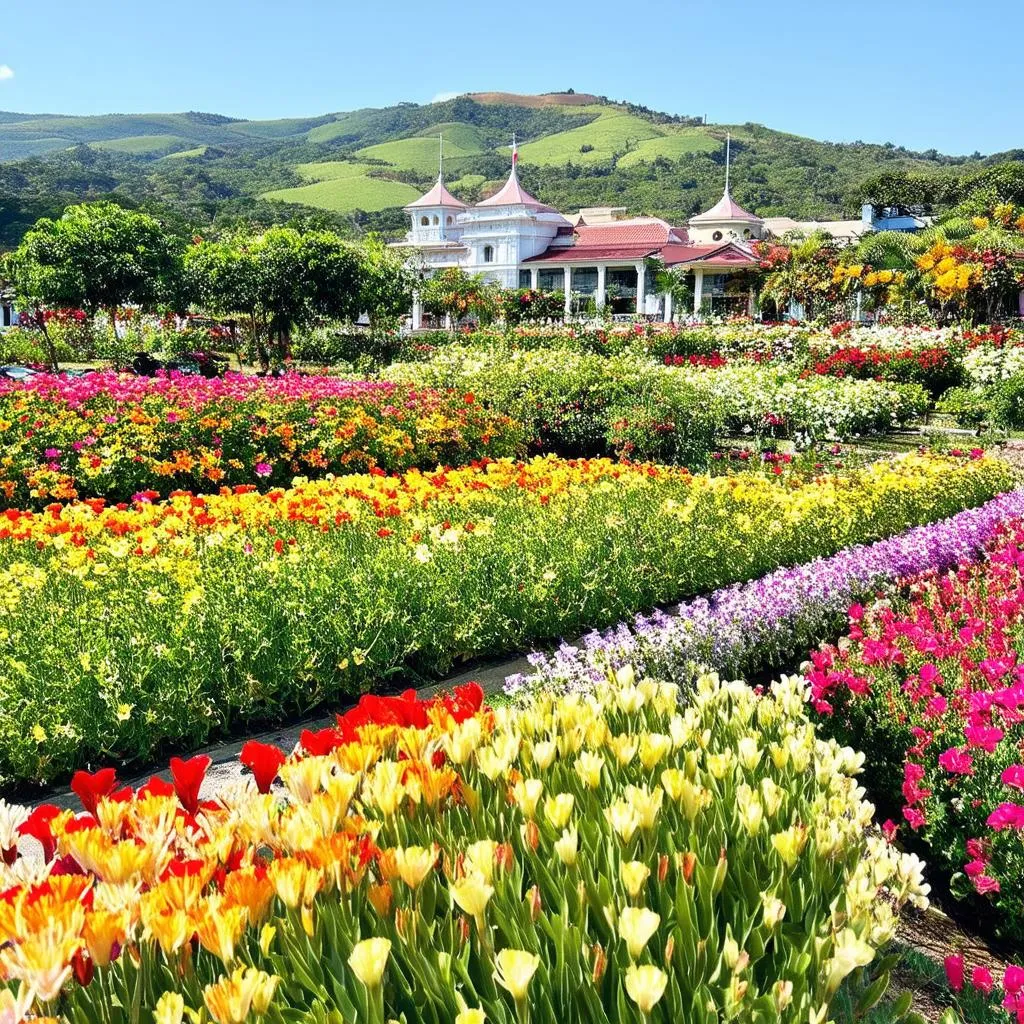 Colorful Flower Gardens in Dalat