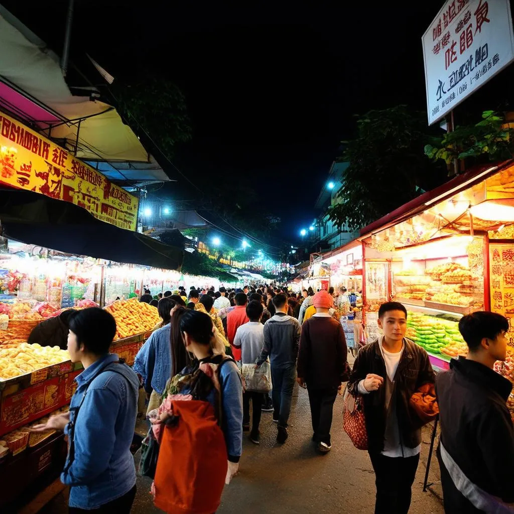 Da Lat market at night