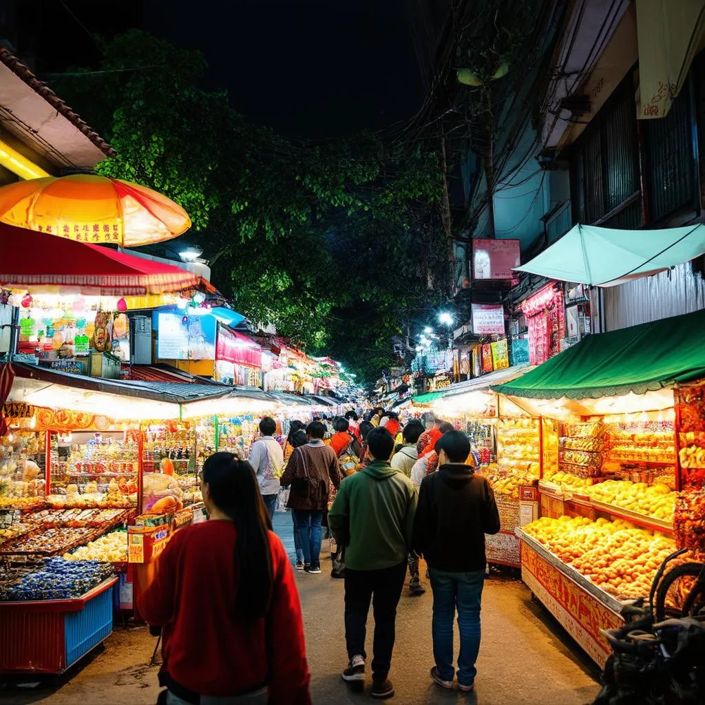 Night market in Da Lat