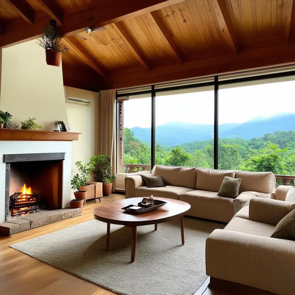 Da Lat villa living room