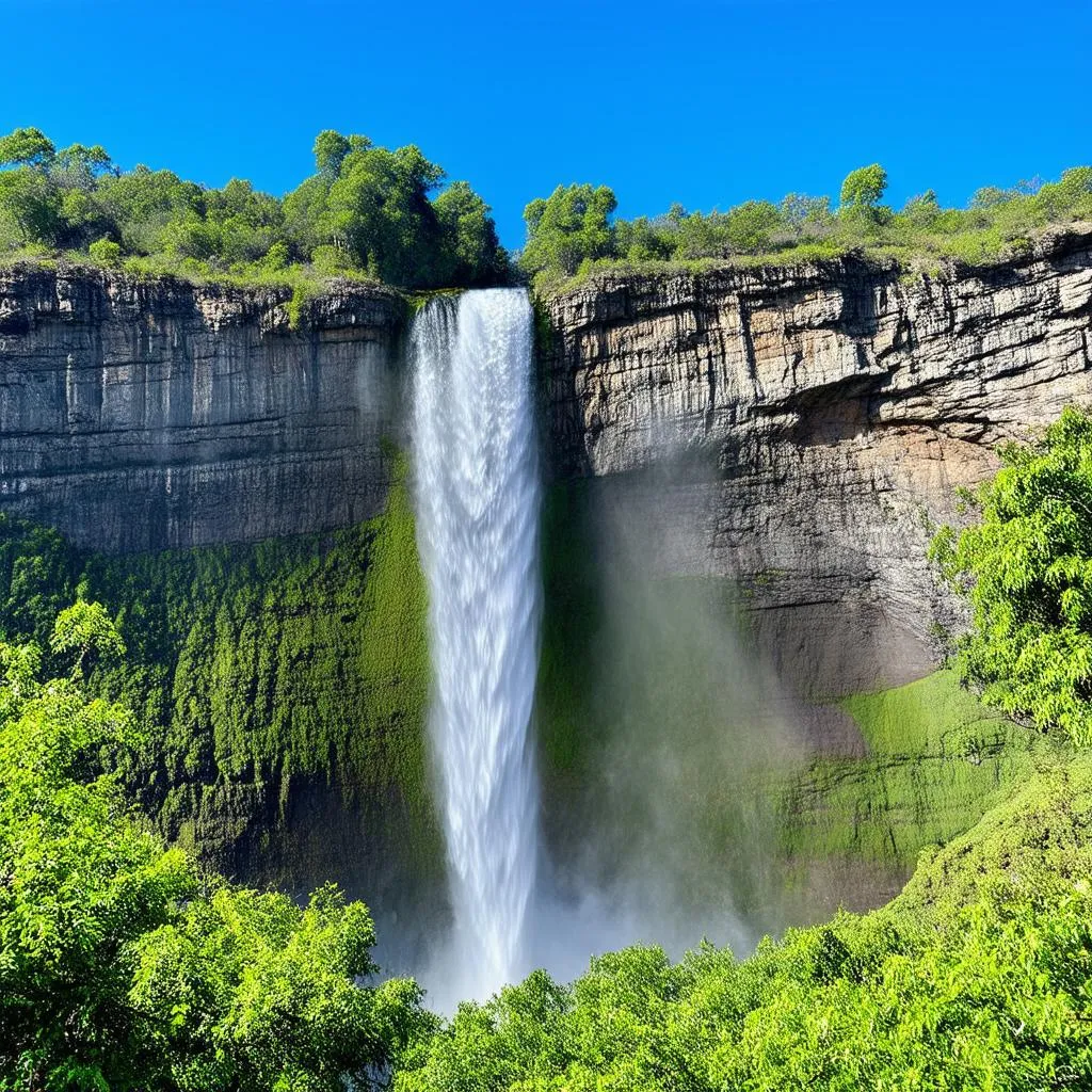 Waterfall at Dam Da Tourist Area