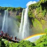 Dambri Waterfall Panoramic View