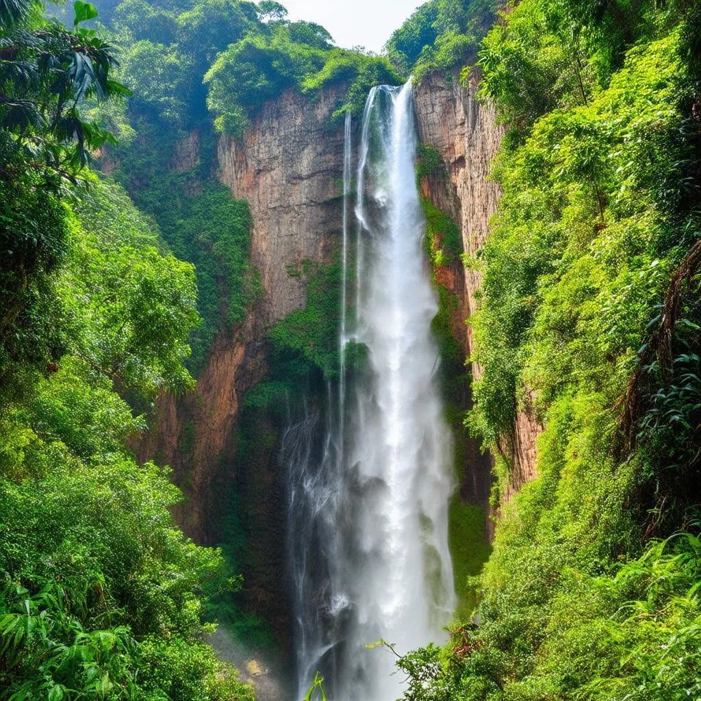 Dambri Waterfall Panorama