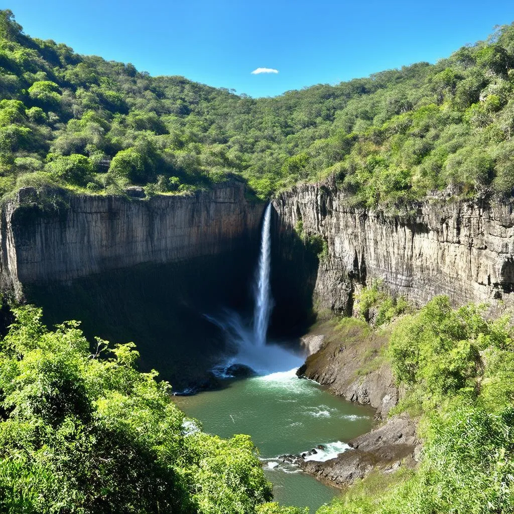 Dambri Waterfall Panoramic