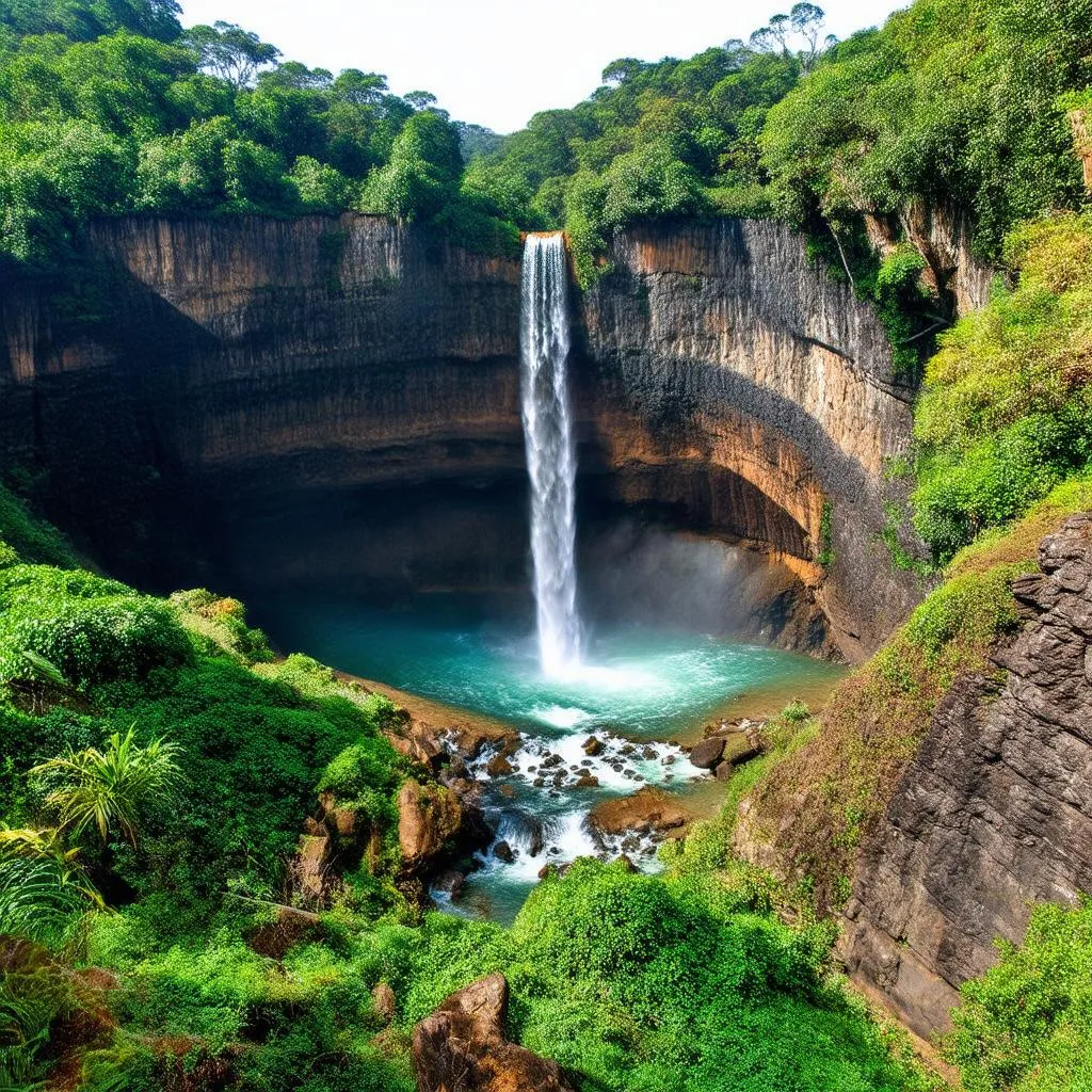 Datanla Waterfall Panorama