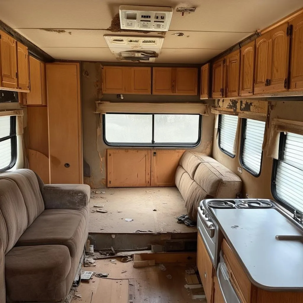 Travel trailer demolition