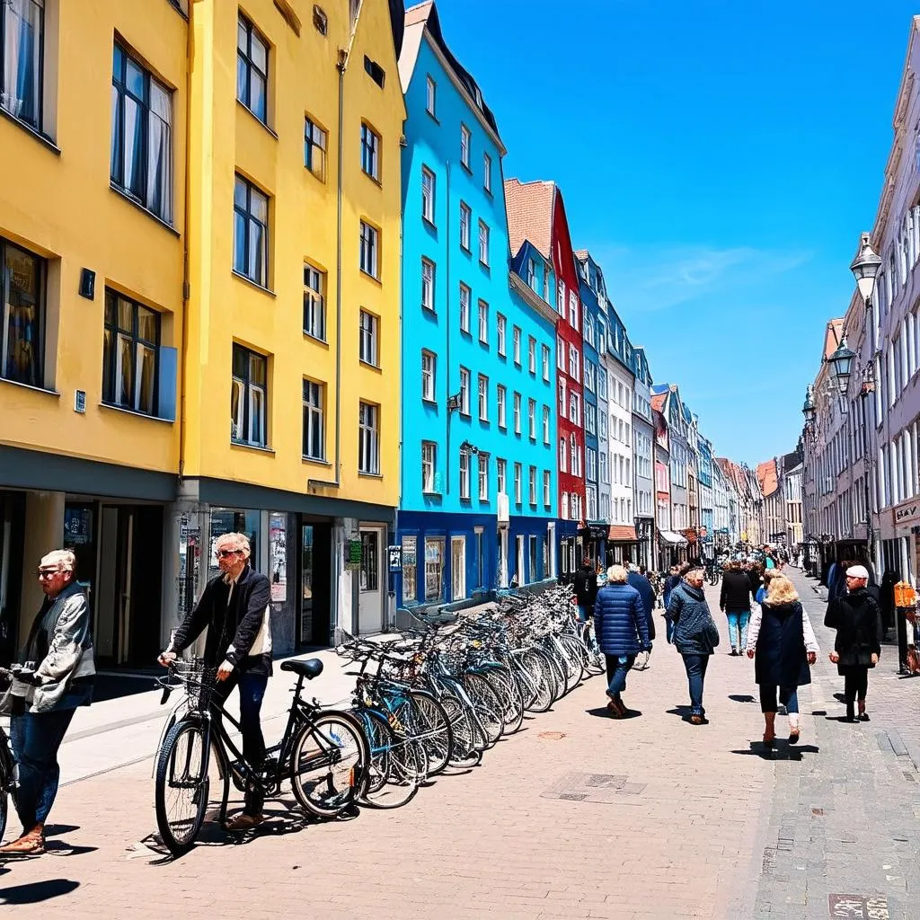 Colorful houses in Denmark