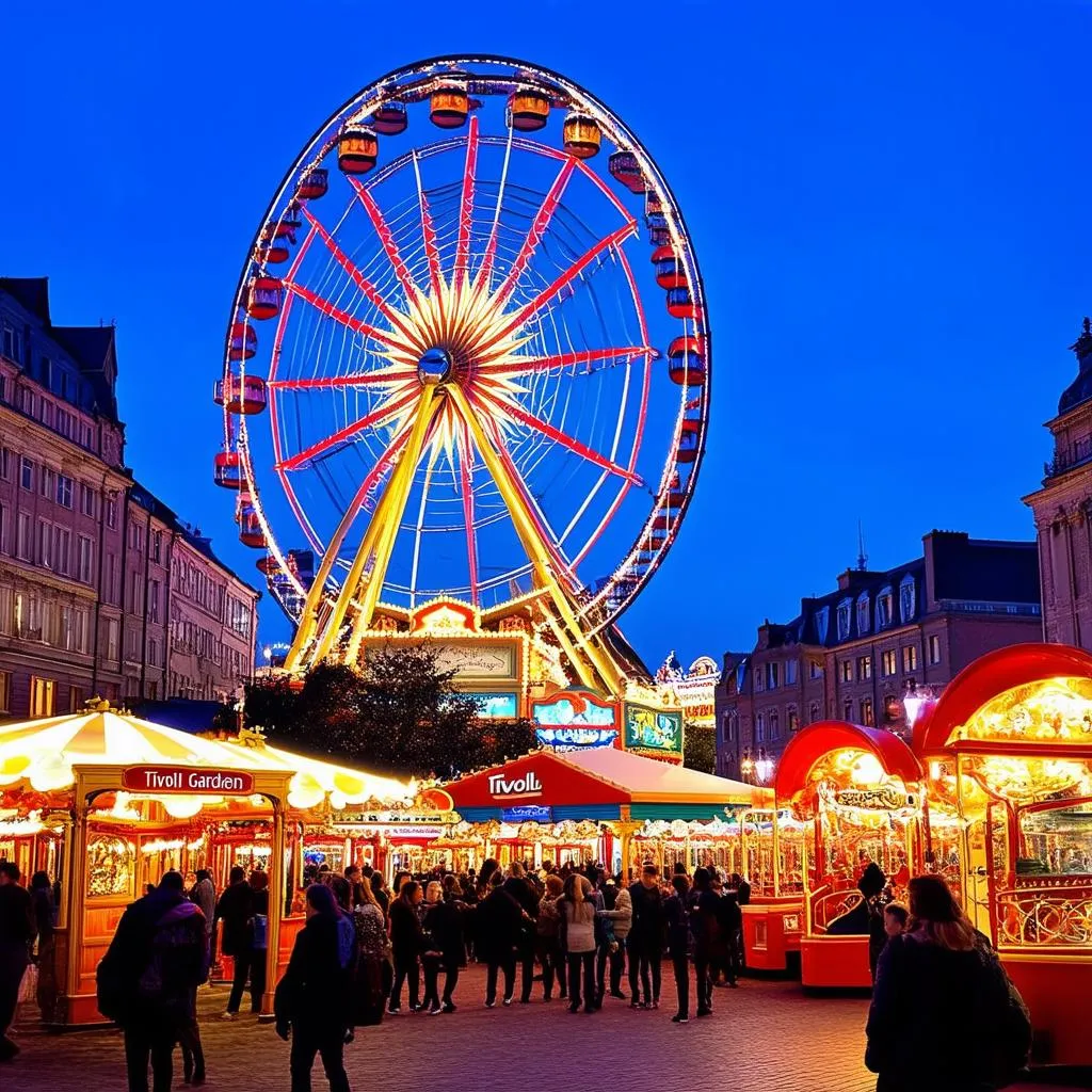 Tivoli Gardens Amusement Park in Copenhagen