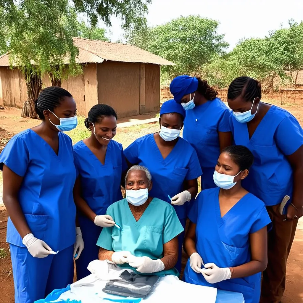 Dental Team in Remote Village