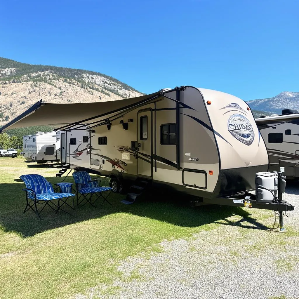 Destination Travel Trailer Parked