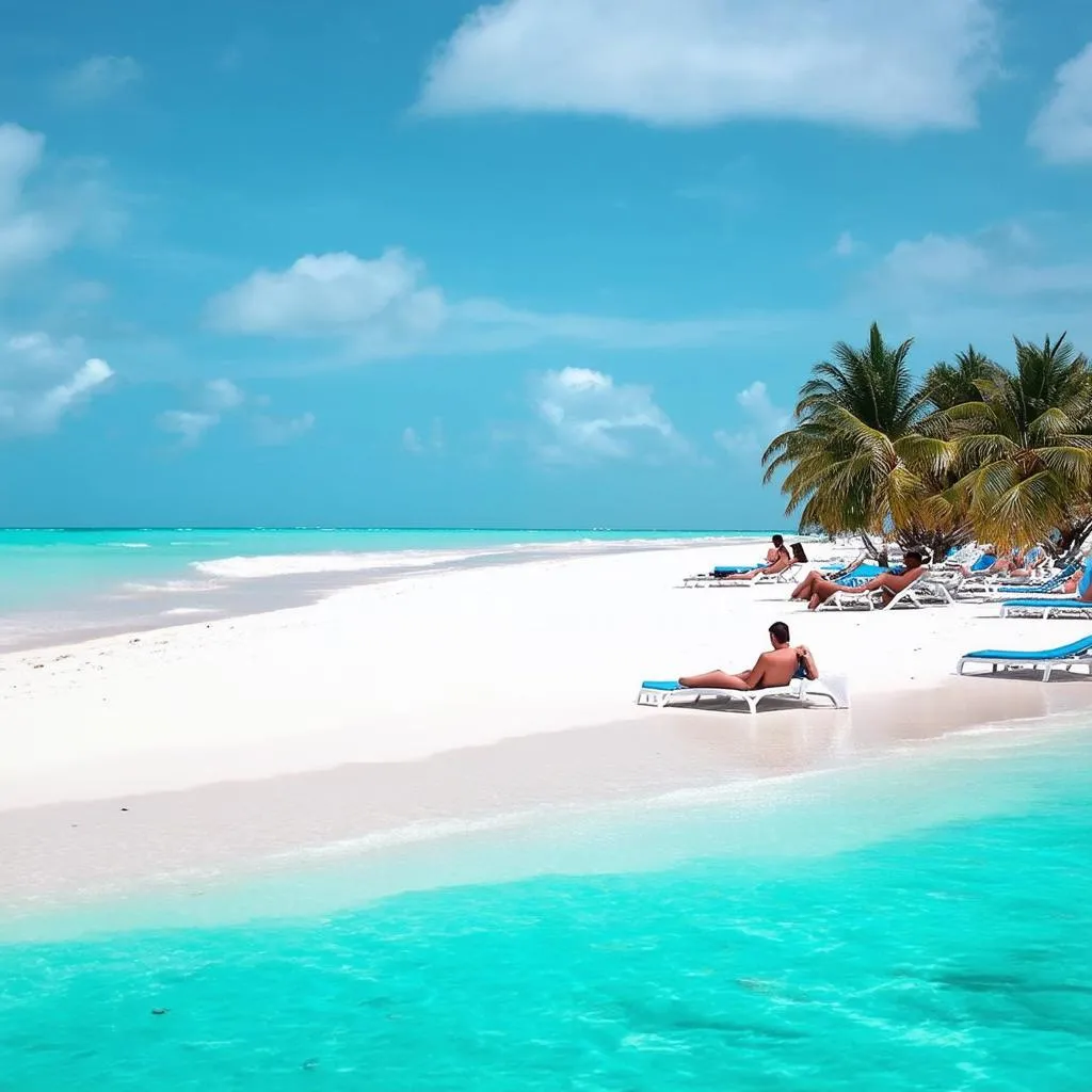 Relaxing on Diani Beach