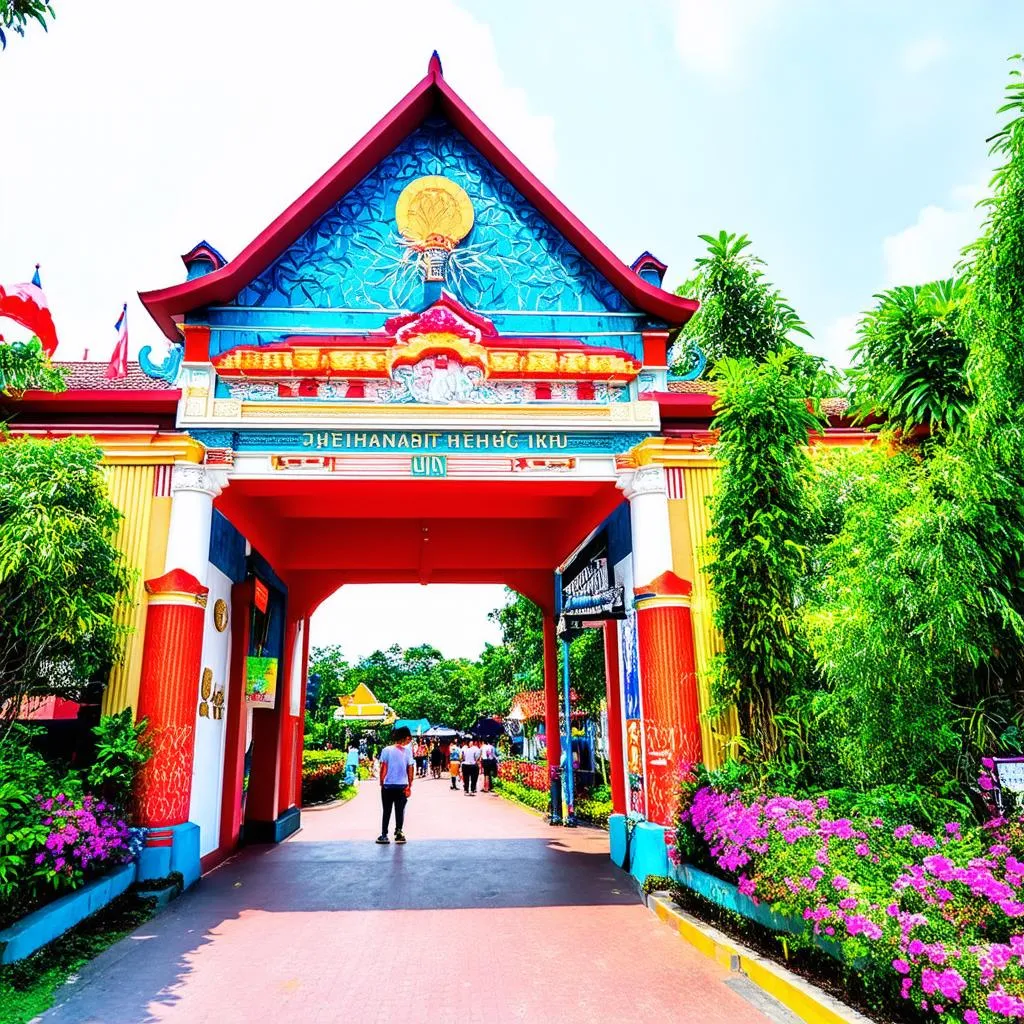 Entrance of Dìn Ký Lái Thiêu Amusement Park