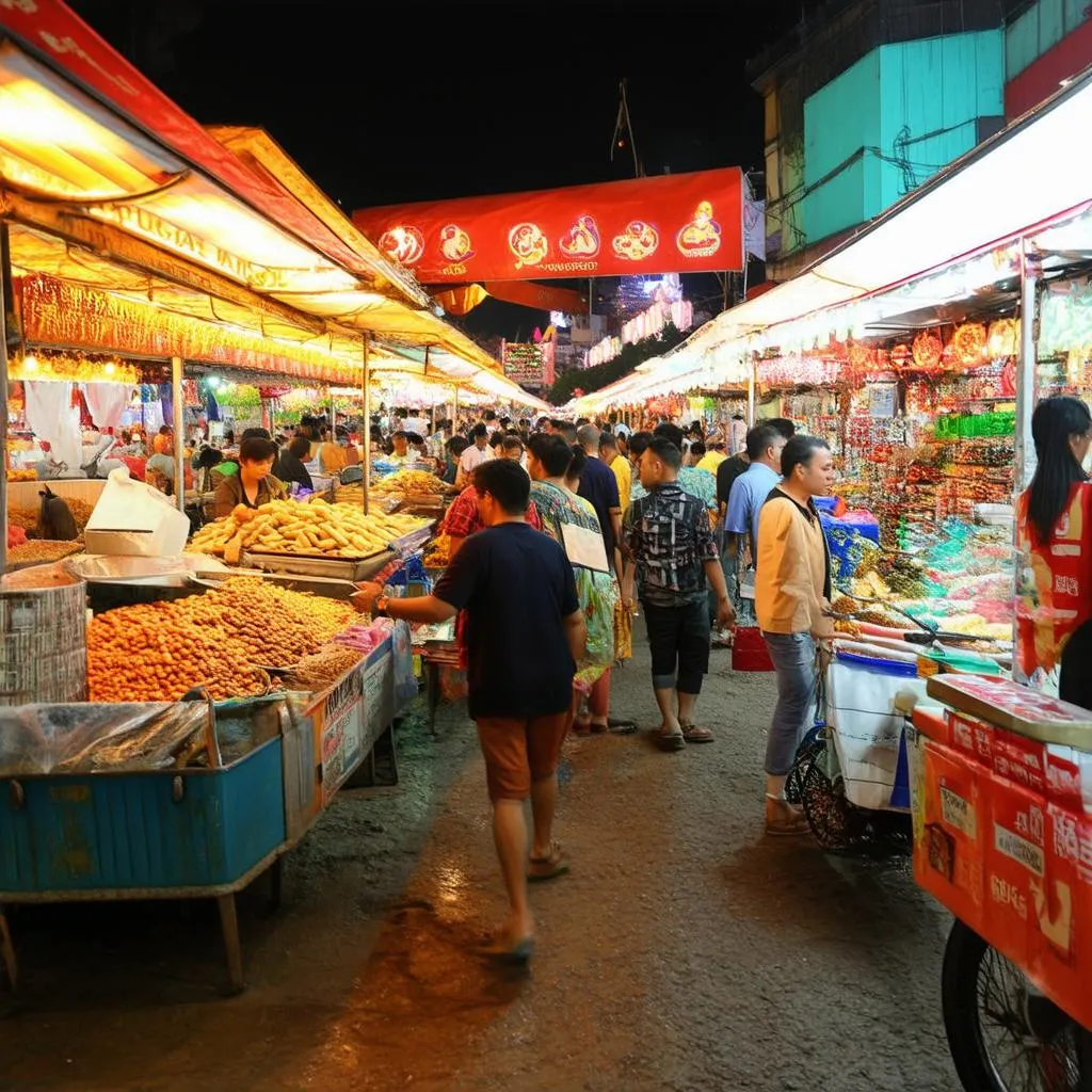 vibrant night market