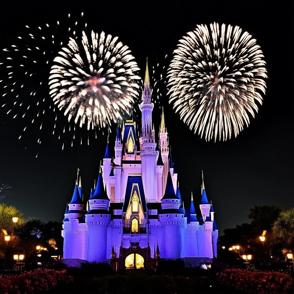 Disney Castle at Night