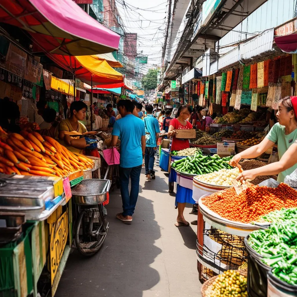 Bustling Local Market