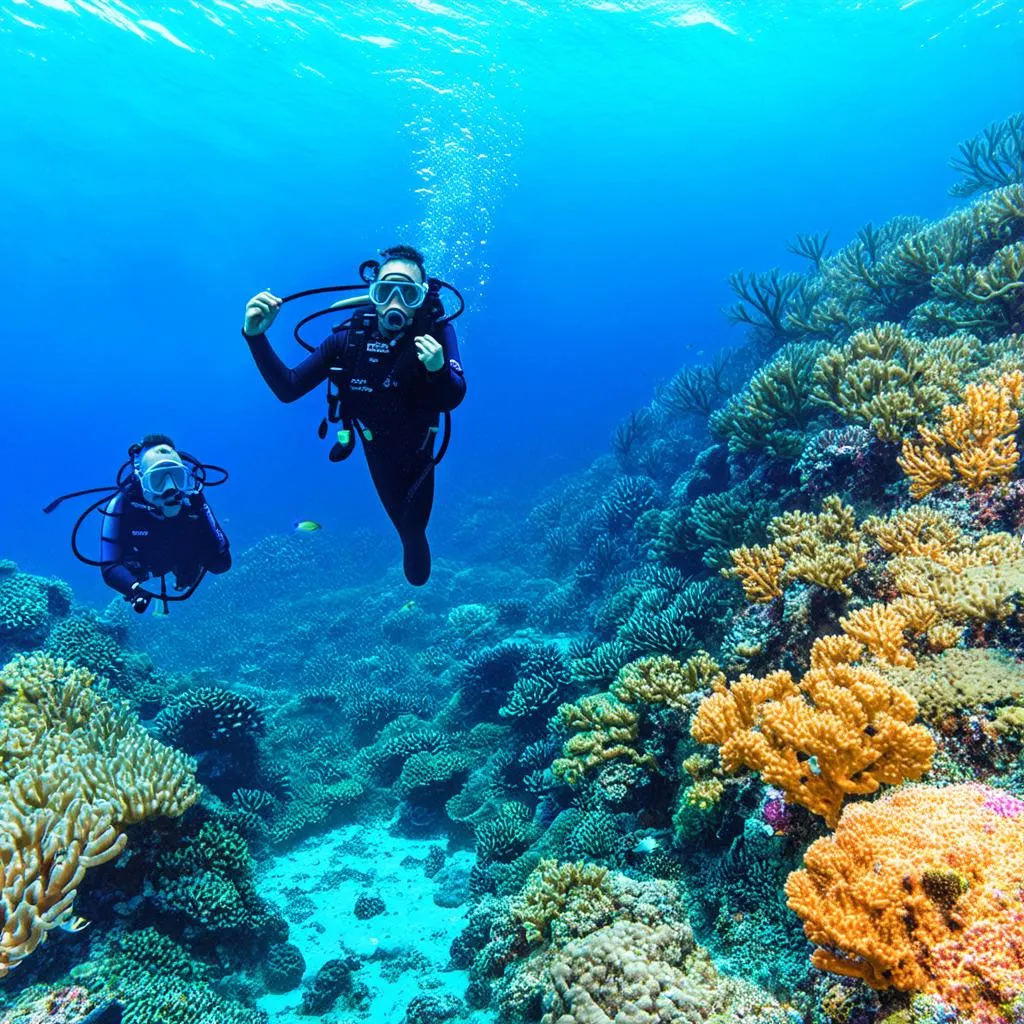 coral reef and fish