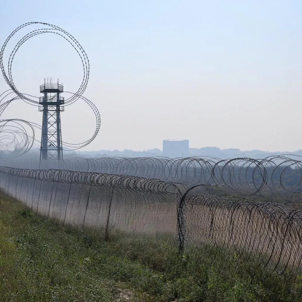 The DMZ from North Korea