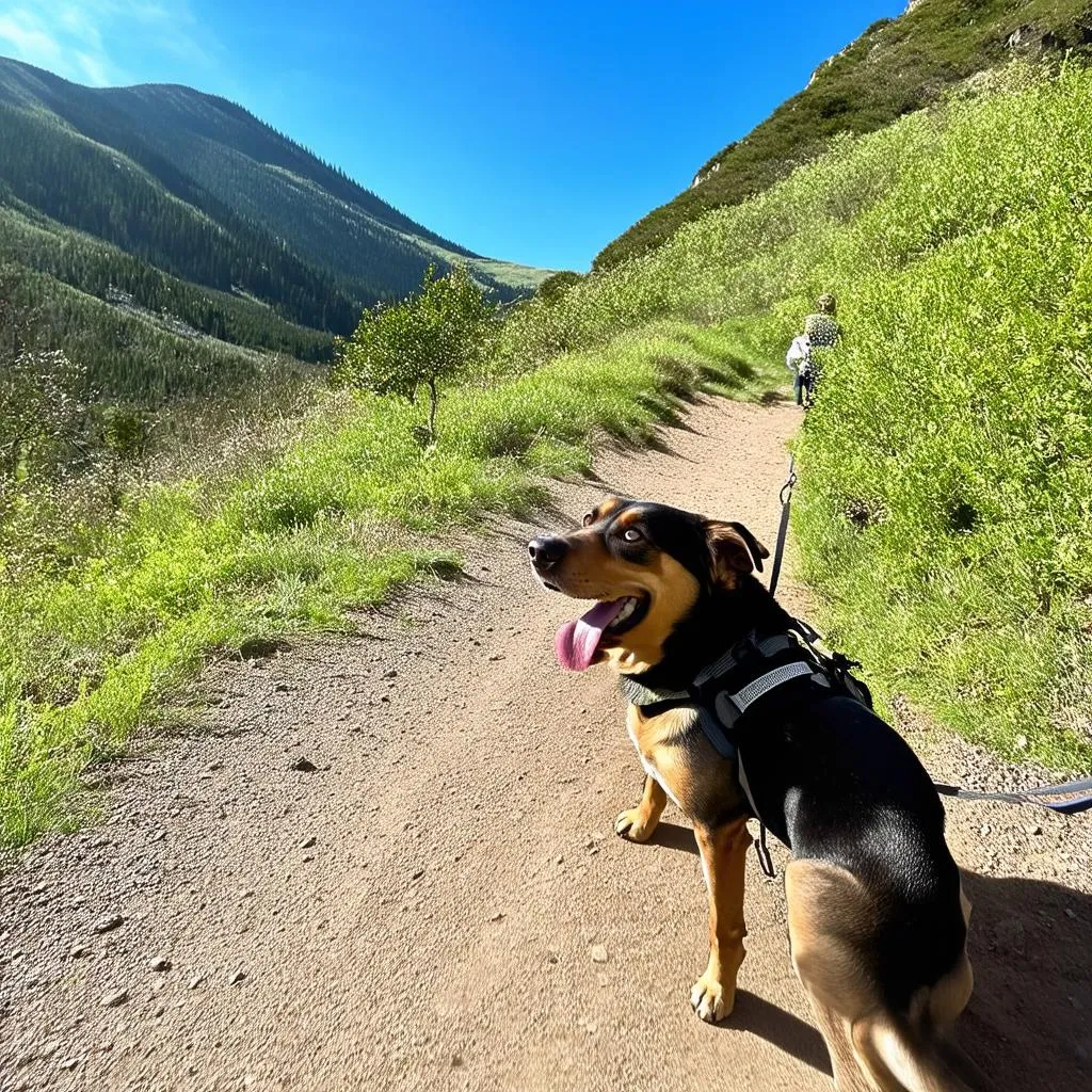 Hiking with dog