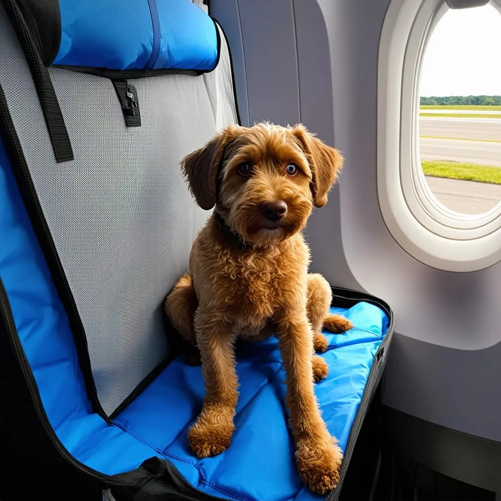 Dog in an Airplane Carrier