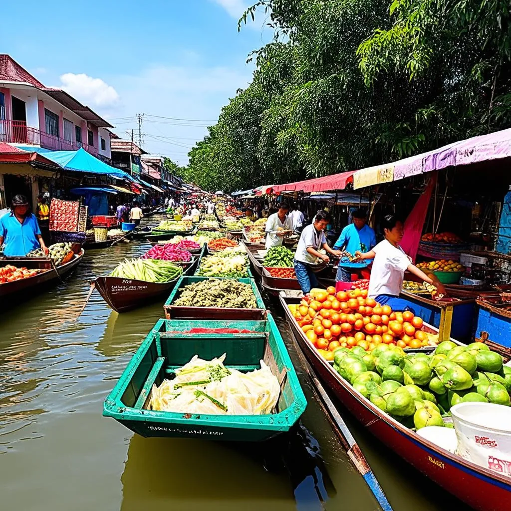 Dong Thap floating market