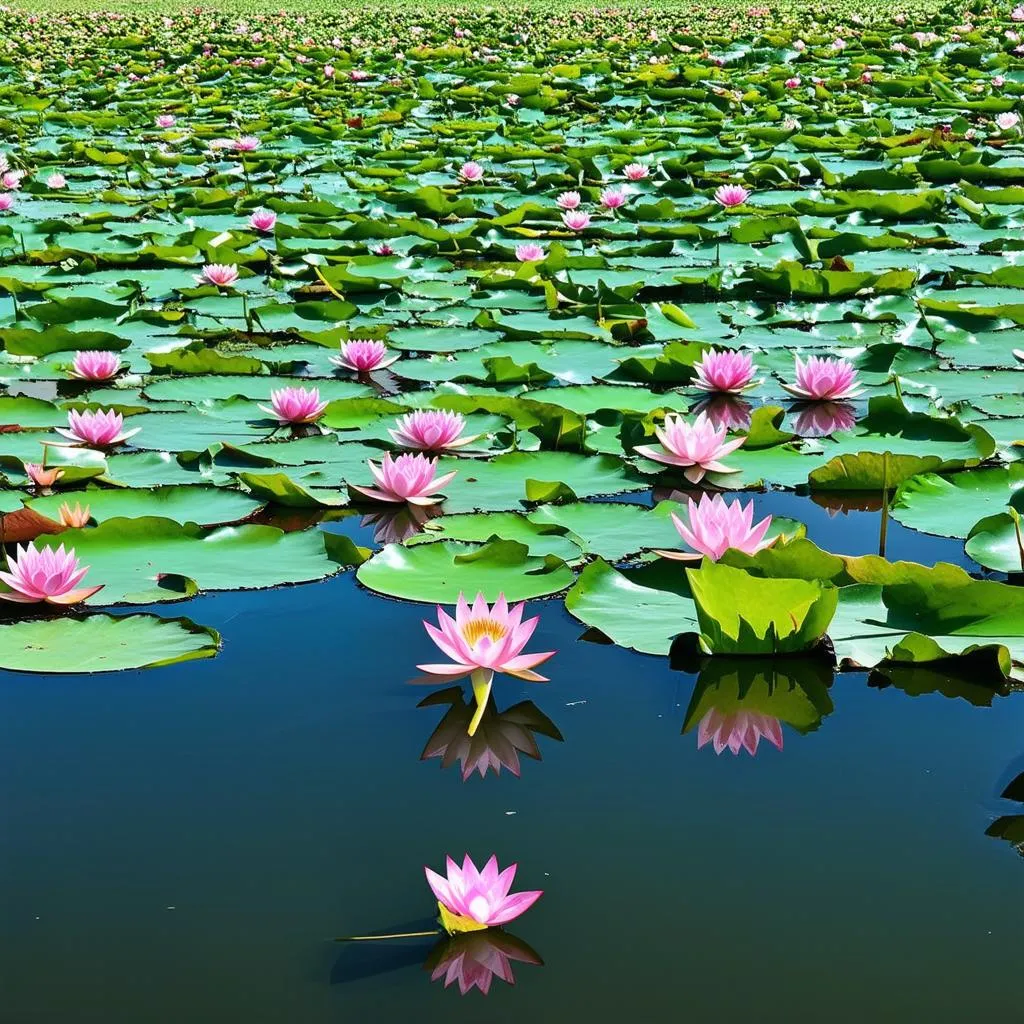 Dong Thap Lotus Field