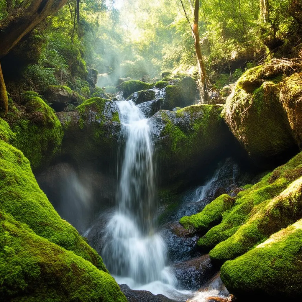 Tranquil Waterfall in Dong Nai