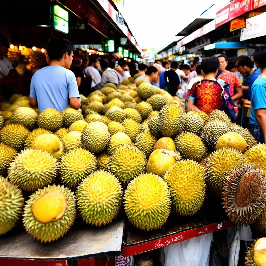 Durian fruit stall