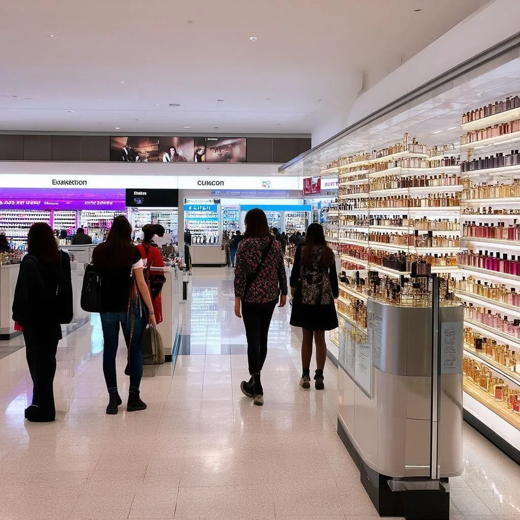 Duty-Free Perfume Shopping at the Airport 