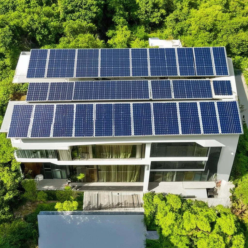 Hotel with Solar Panels