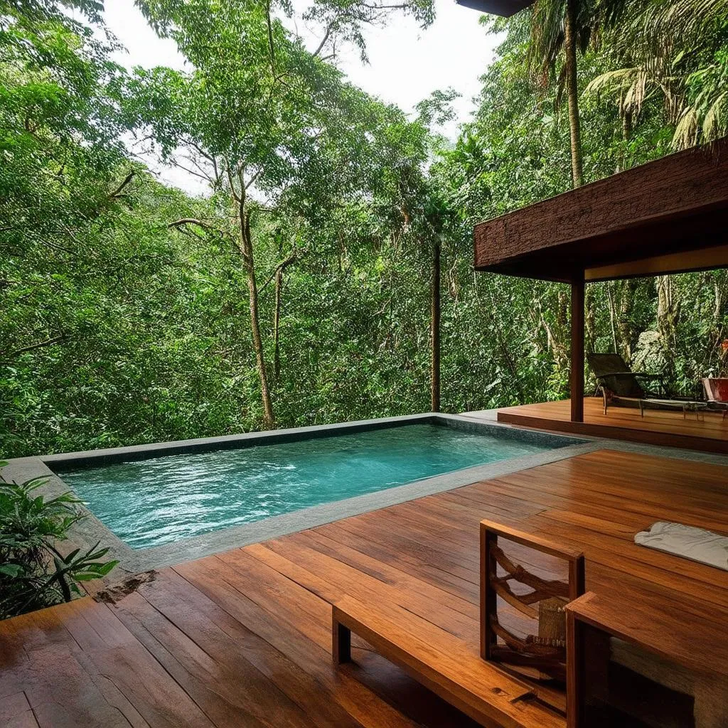 Eco-lodge nestled in the jungle