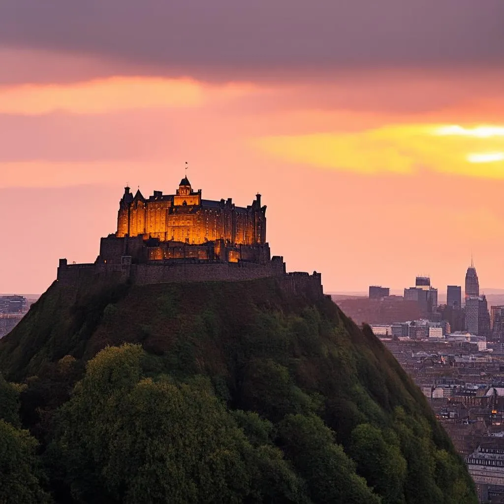 Edinburgh Castle at Sunset