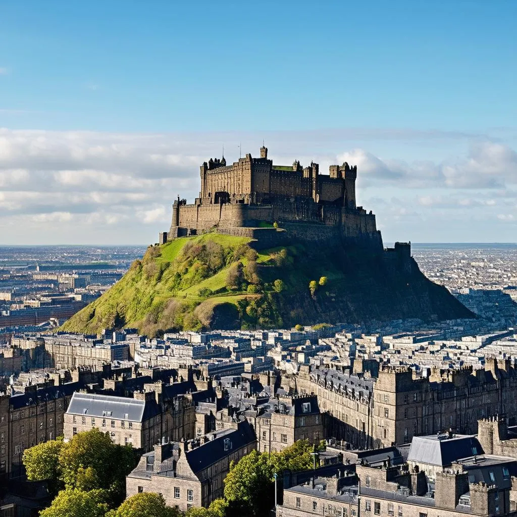 Edinburgh Castle from afar