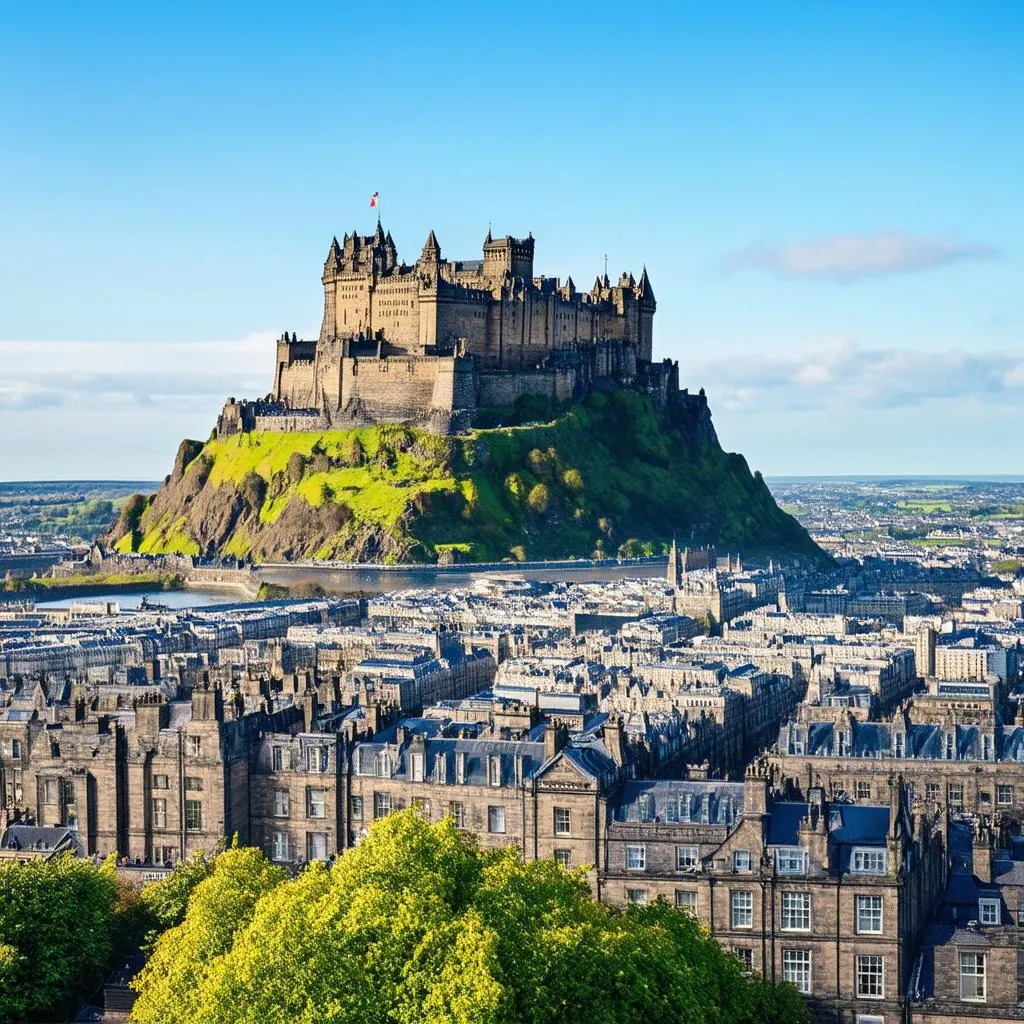 Edinburgh Castle from afar