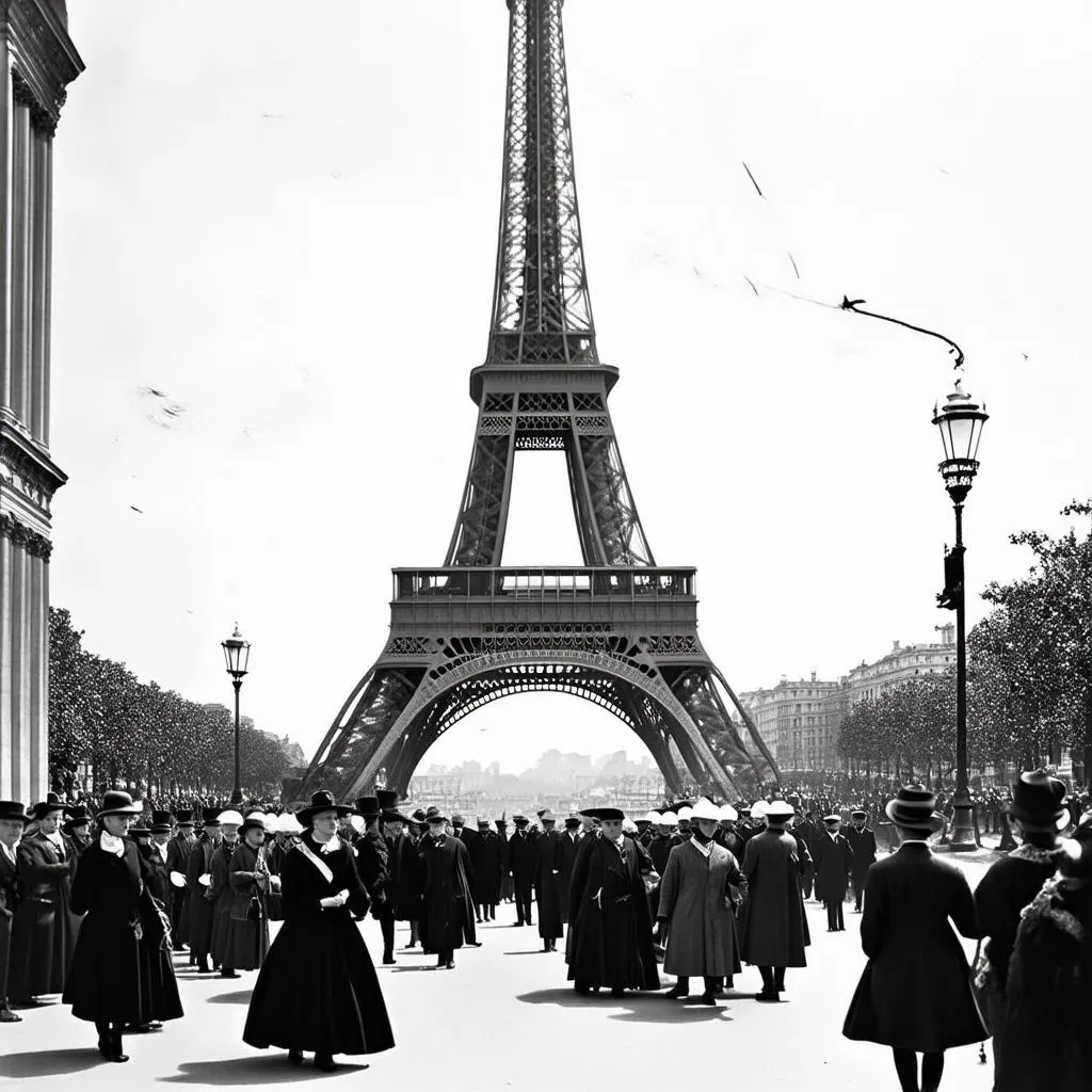 Eiffel Tower in 1900