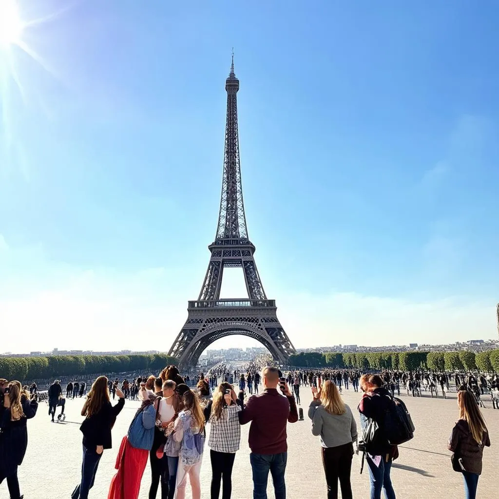 Eiffel Tower in June