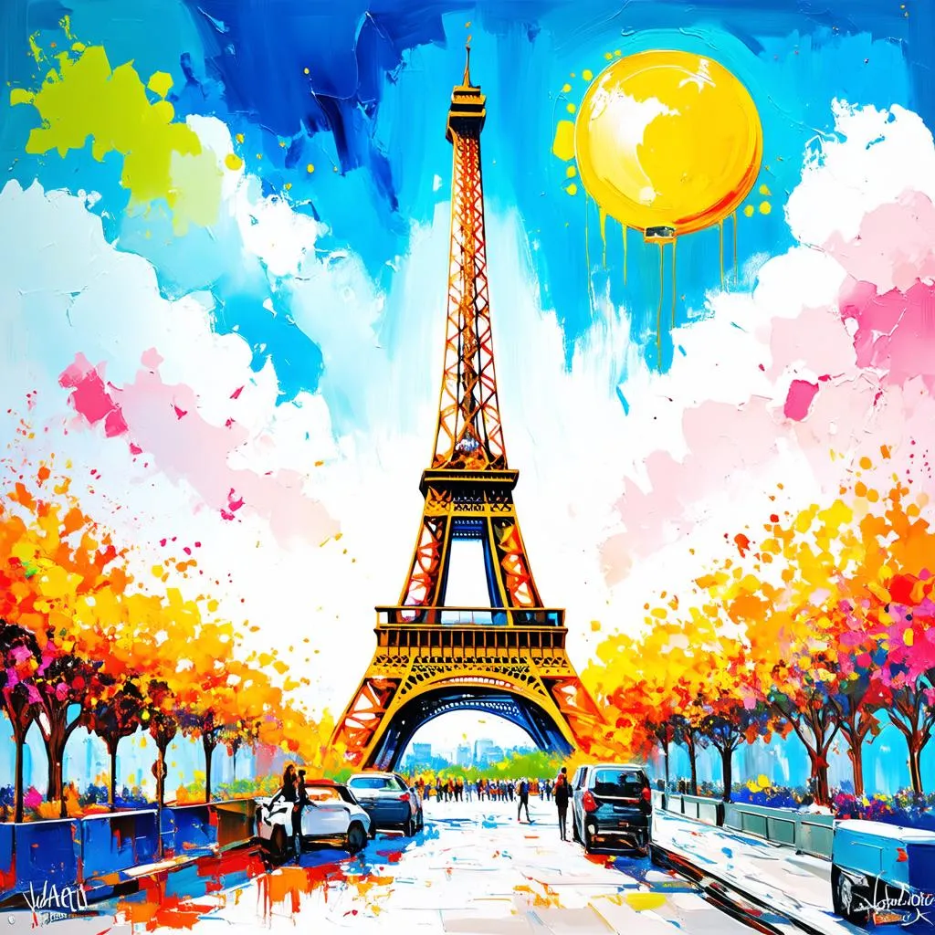 Eiffel Tower painting