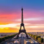 Paris Skyline at Sunset