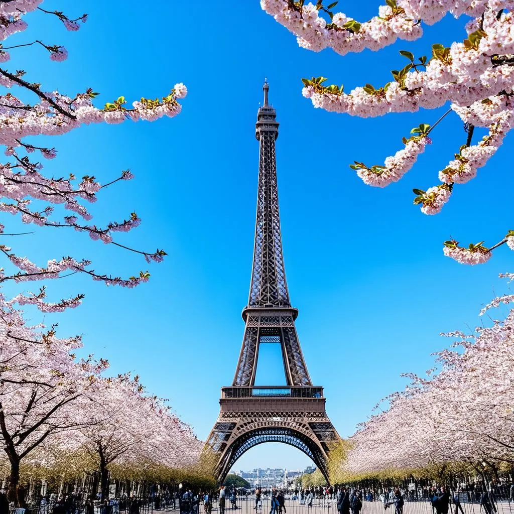 Eiffel Tower in Spring