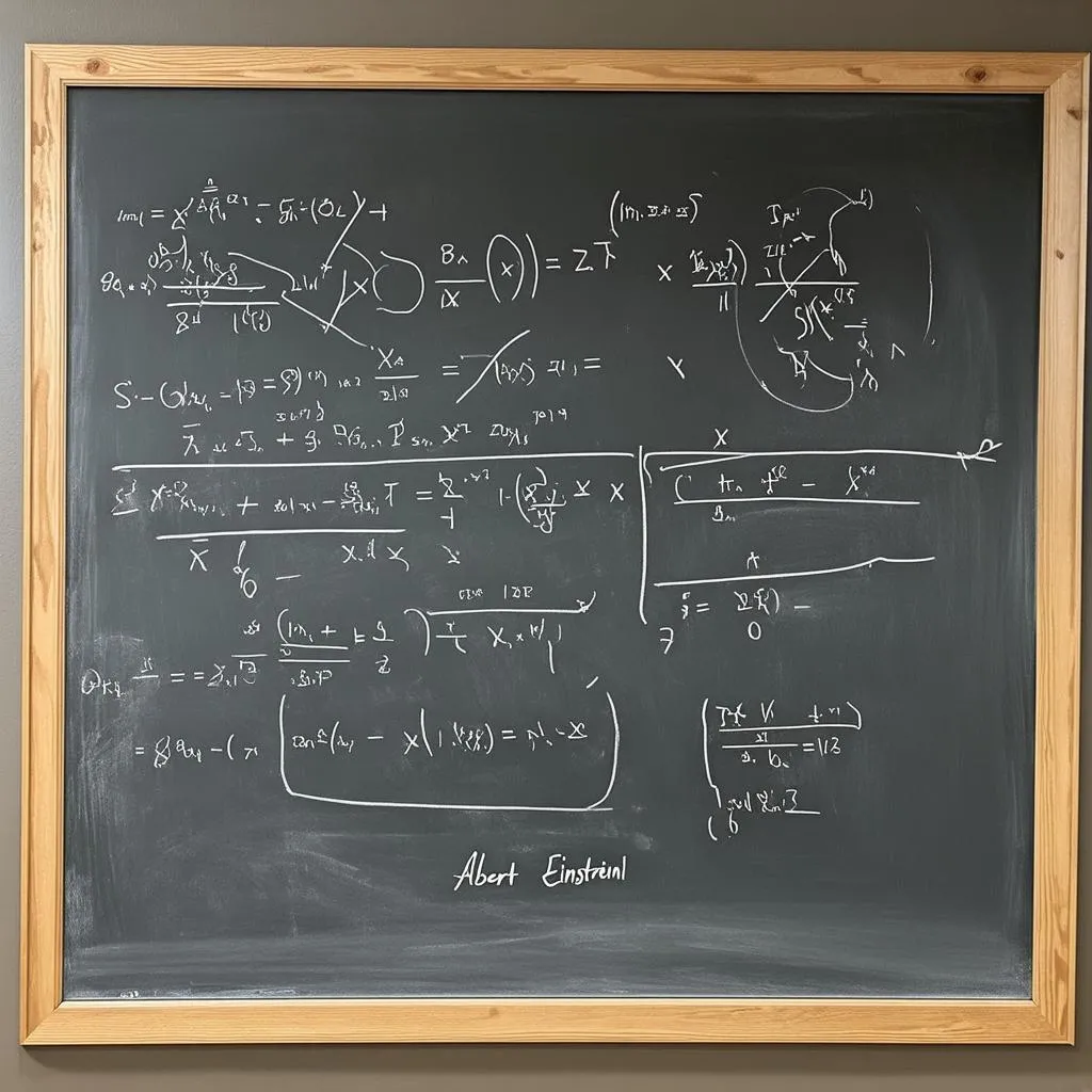 Einstein's chalkboard