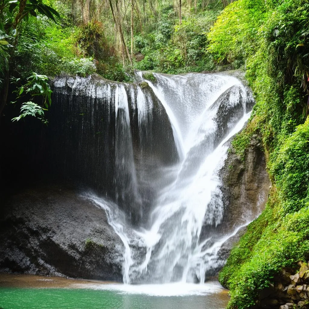 powerful-waterfall-surrounded-by-greenery