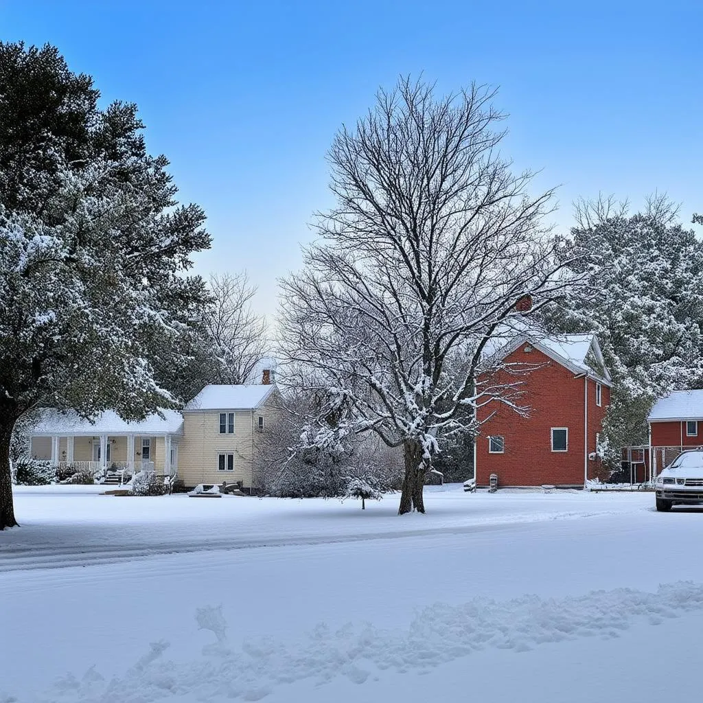 Erie County covered in snow