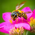 European hornet foraging