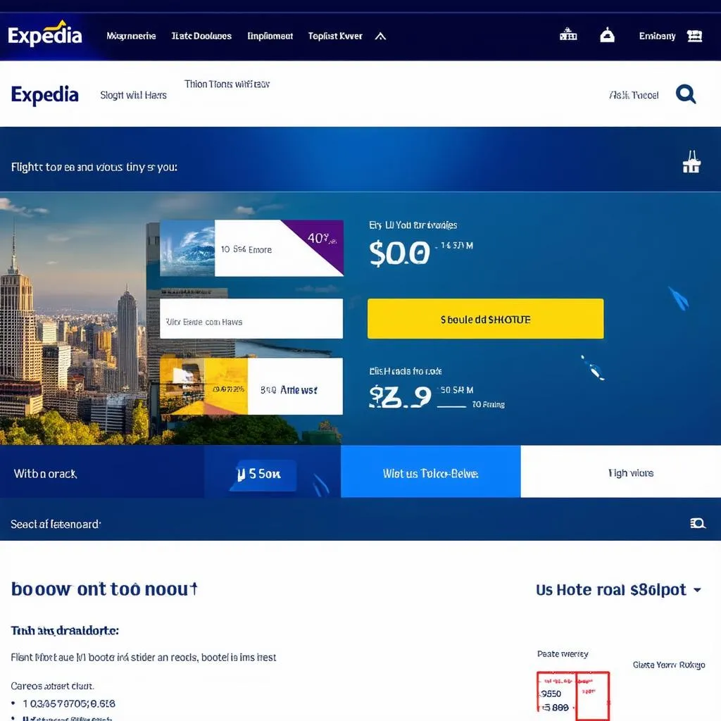 Expedia Travel Website