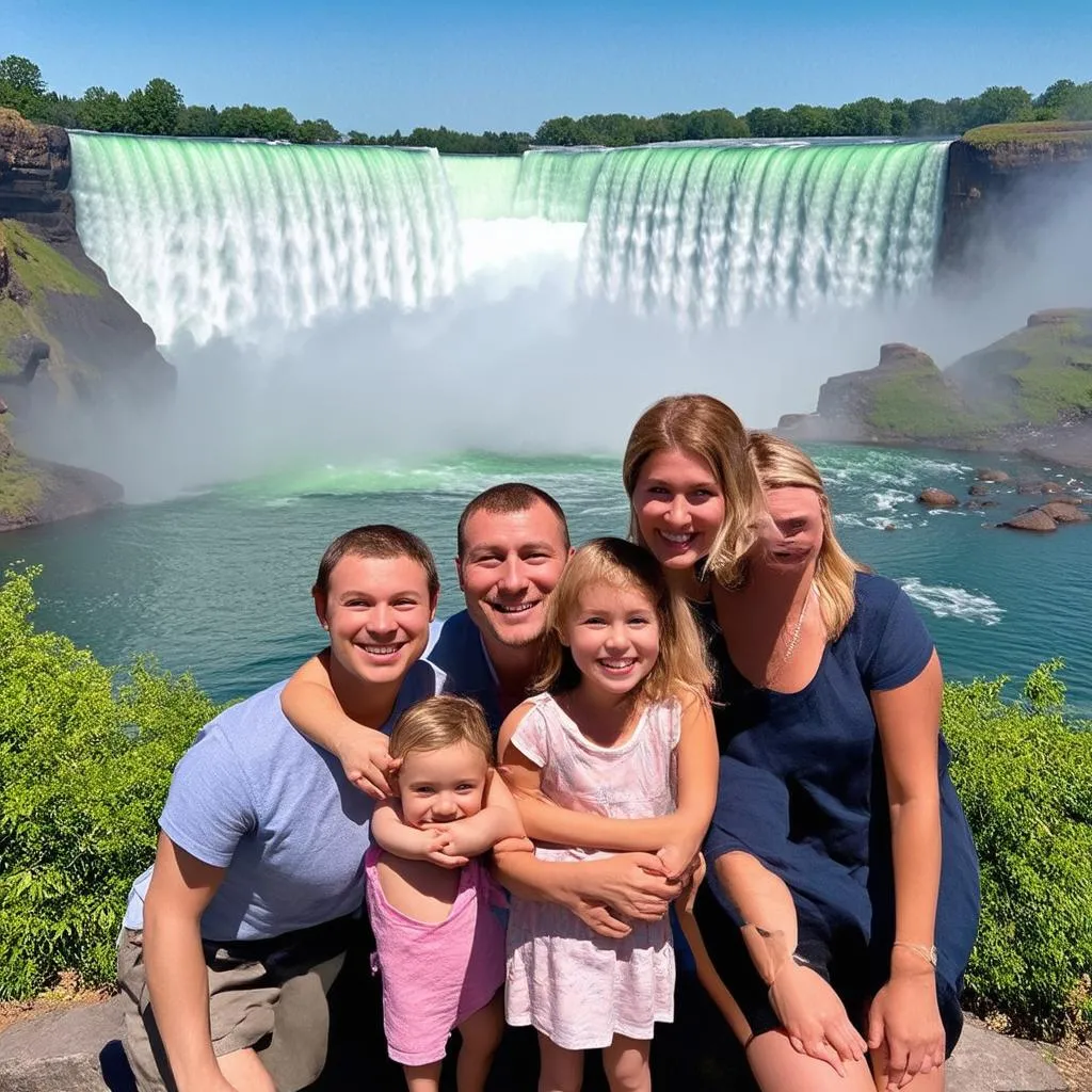 Family at Niagara Falls