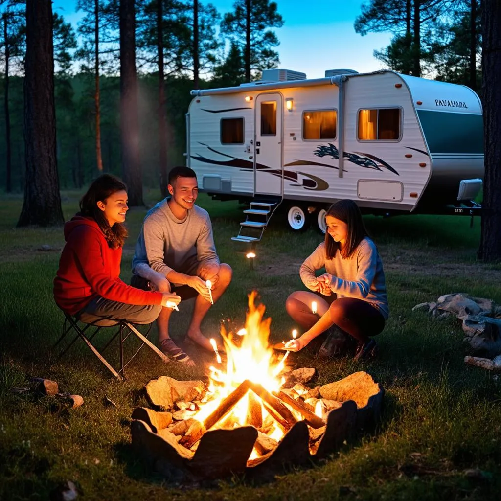 Family Camping in National Park