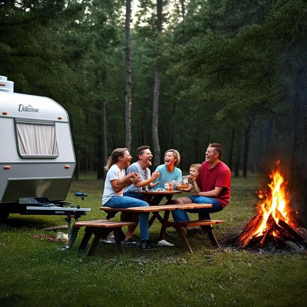 Family Camping with a Travel Trailer