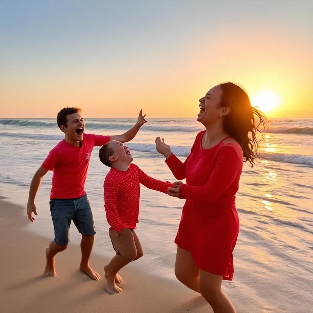 Family enjoying a stress-free vacation