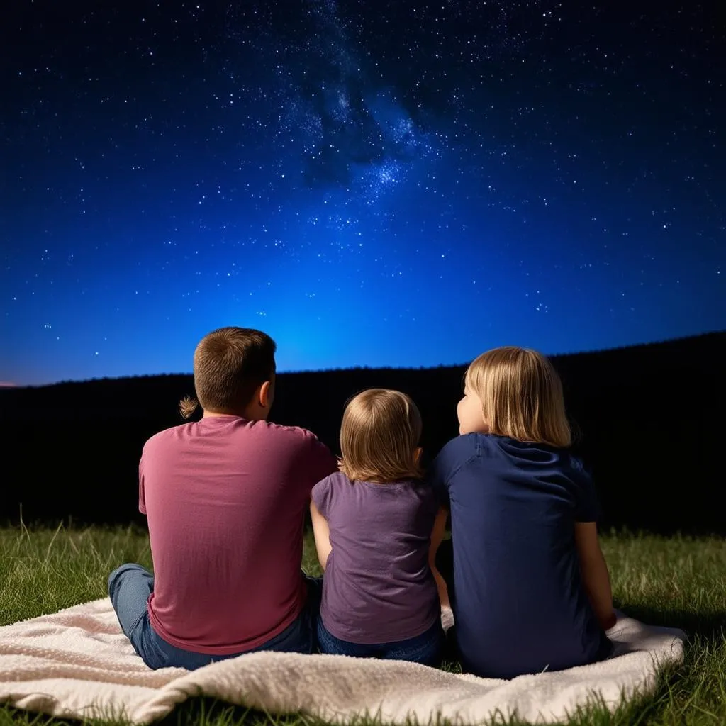 family stargazing