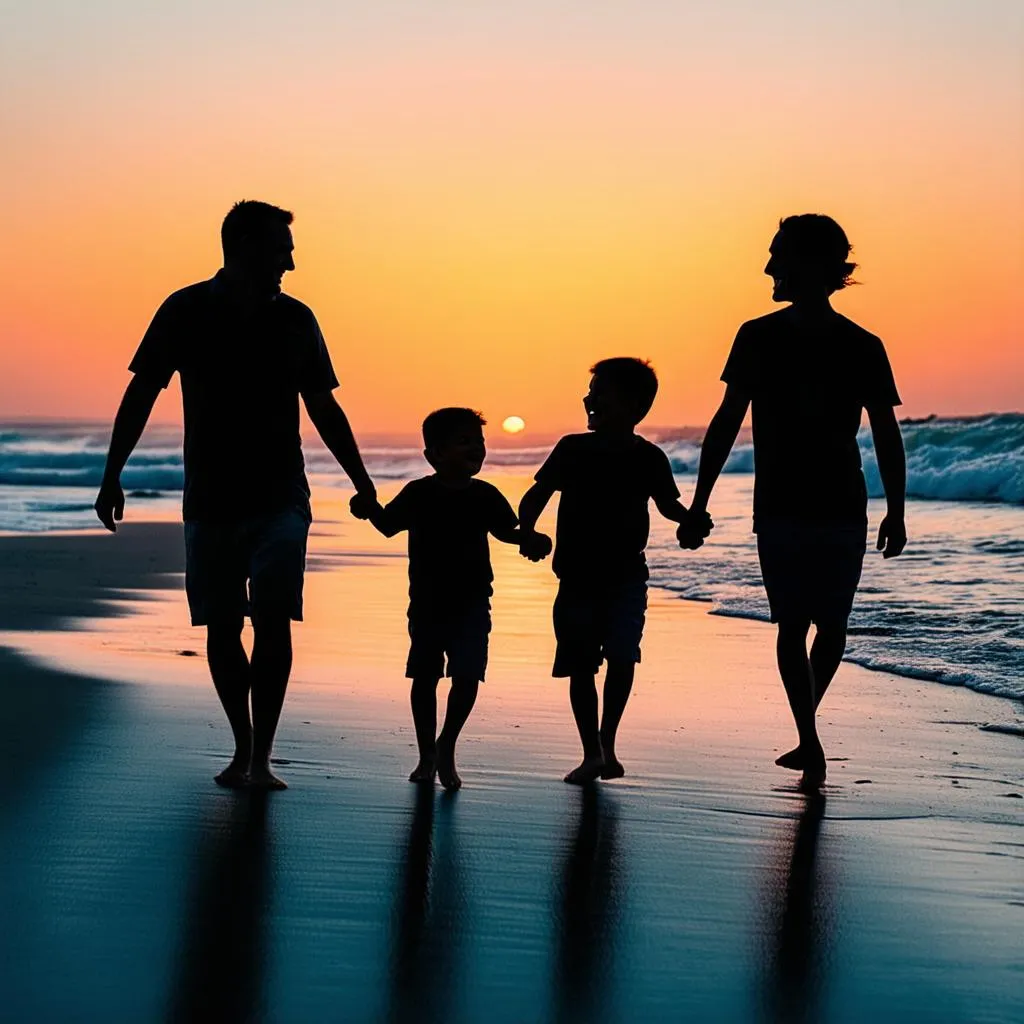 Family on Beach Vacation